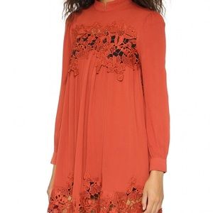 Re:named red crochet dress size S